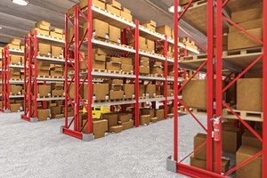indoor image of classic warehouse building 3d background